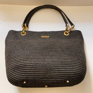 MINT Eric Javitz Dark Brown Handbag w/ Magnetic Closures & Multiple Compartments